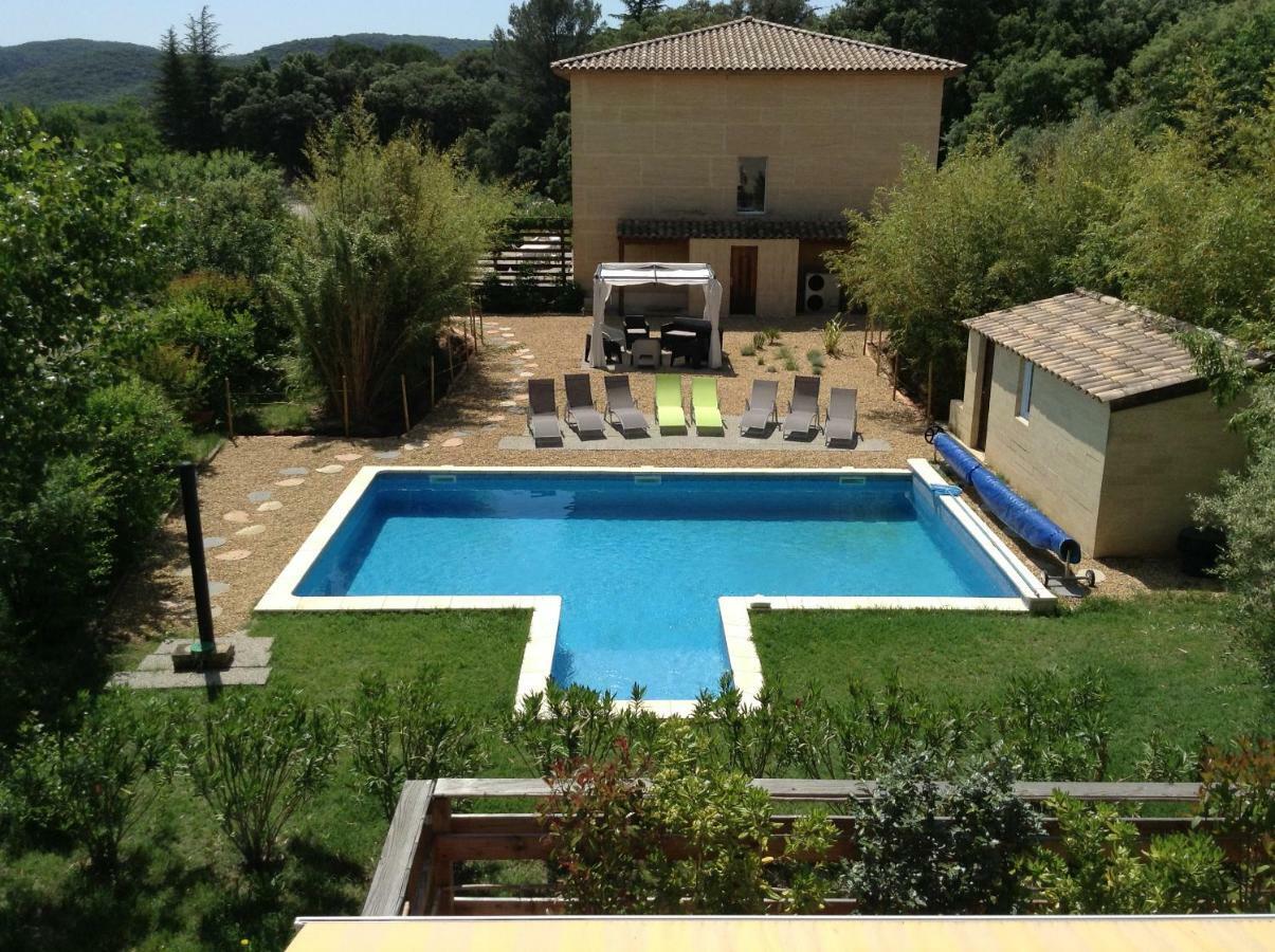 Villa La Charmeuse Fleurie Collias Exteriör bild